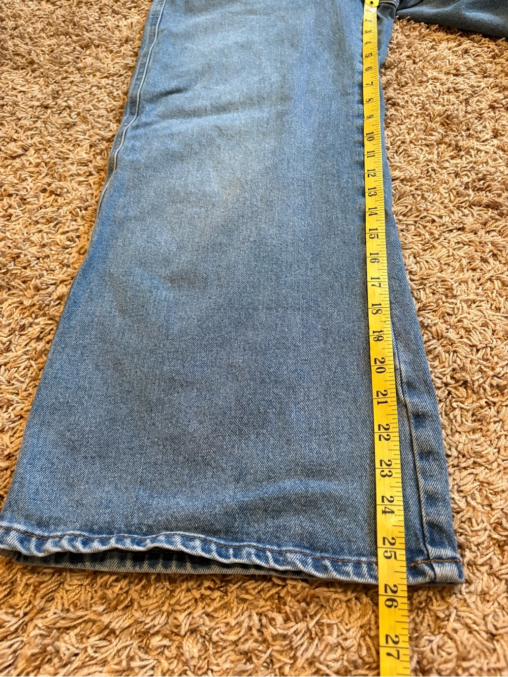 Zara High Waist Wide Leg Button Fly Crop Jeans Womens size 4 - Picture 6 of 6